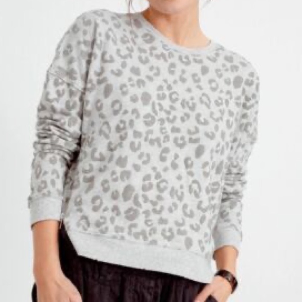 Rails Cheetah Print Side Zipper Marlo Pullover - image 1